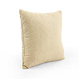 Двостороння декоративна подушка "Velour" Beige 40х40 см. Подушка інтер'єрна маленька, фото 2