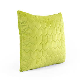Двостороння декоративна подушка "Velour" Green banana 40х40 см. Подушка інтер'єрна маленька