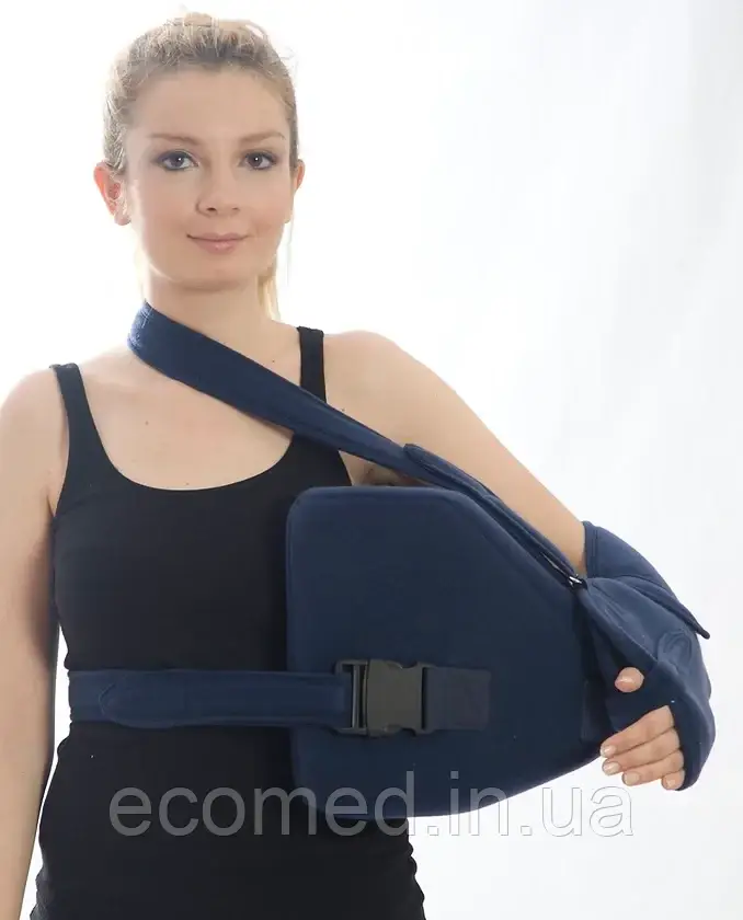 Бандаж для фіксації руки під кутом 60® (з подушечкою) т.син, фото 1