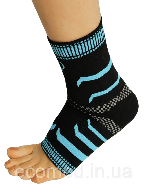 Бандаж на гомілковостопний суглоб трикотажний з силіконовою вставкою розмір XXL, фото 1