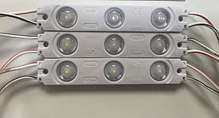 Модуль SMD 2835-3 LENS (160°) WHITE (7000K), білий, 70Lm, 0,72Вт, IP65