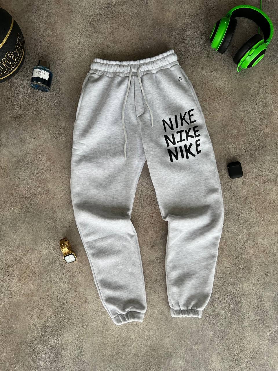 Чоловічі теплі спортивні штани Nike M1246 сірі