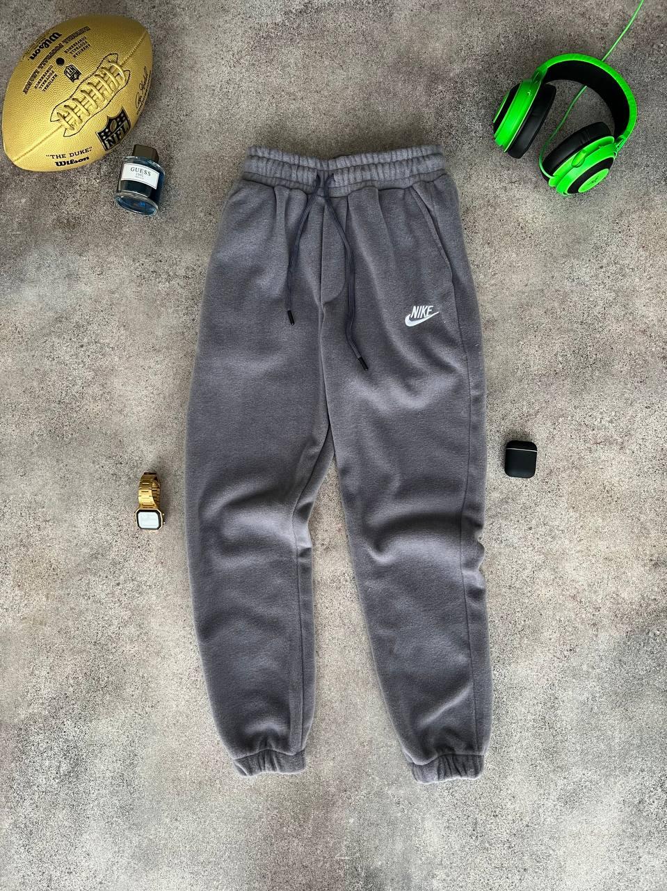 Чоловічі теплі спортивні штани Nike M1249 сірі