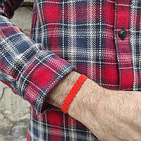 Чоловічий браслет ручного плетіння макраме "Протей" CHARO DARO (помаранчевий)