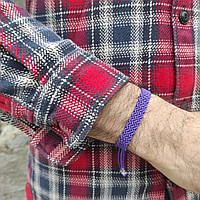 Чоловічий браслет ручного плетіння макраме "Протей" CHARO DARO (фіолетовий)