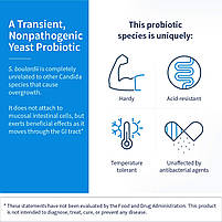 Klaire Labs Saccharomyces Boulardii/Сахономірики Булоарді 120 капс. BX337, фото 4