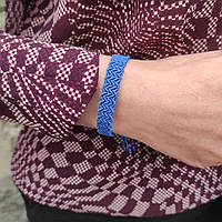 Жіночий браслет ручного плетіння макраме "Протей" CHARO DARO (синій)