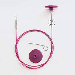 Фіолетовий кабель Knitpro з повортним механізмом 360°