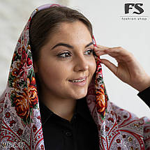 Сучасна рожева народна хустина Царська, фото 6
