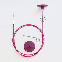 Фіолетовий кабель Knitpro з повортним механізмом 360° 40см