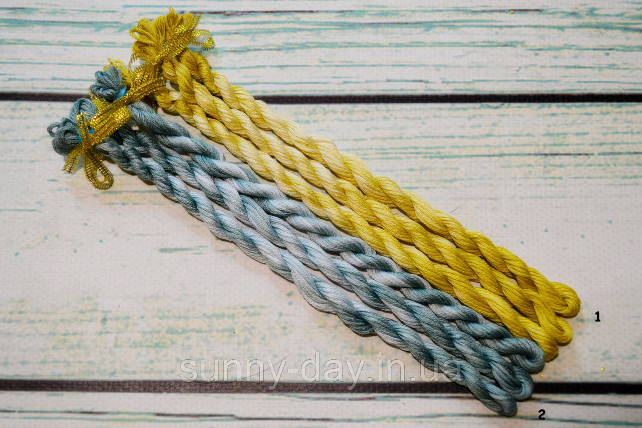 Муліне ручного фарбування "Хвиля меланжу", основа -  муліне DMC 1-21, фото 1