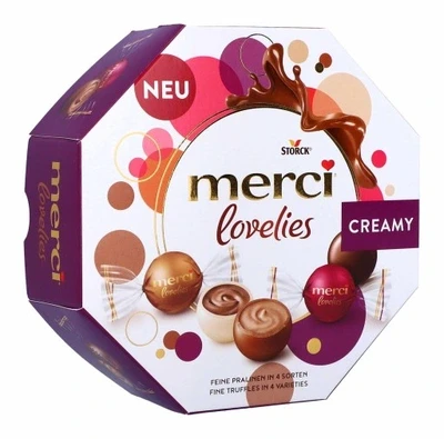Шоколадні цукерки Merci Lovelies Creamy 185 г Німеччина