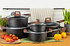 Набір посуду Edenberg EB-12914 із литого алюмінію зі скляними кришками | Набір каструль Еденберг, фото 7