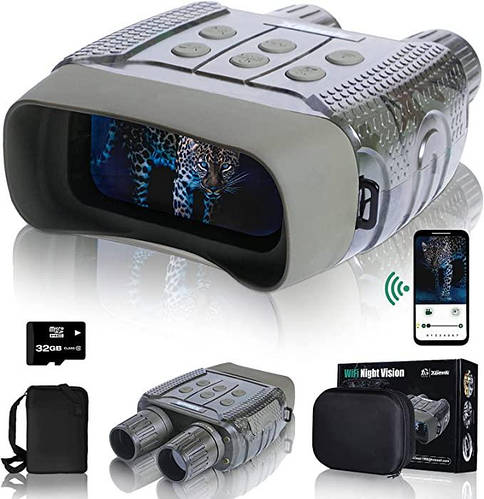 Прибор ночного видения XGeek, TFT-экран, 4-кратный зум, изображение 1M ...