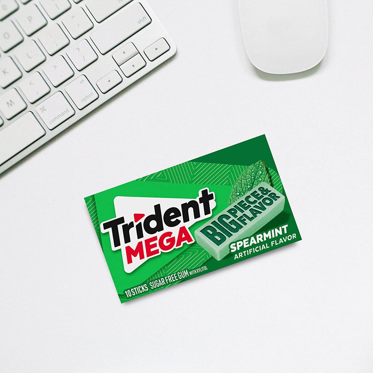 Жувальна гумка Trident Mega Spearmint М'ята (10 пластинок)