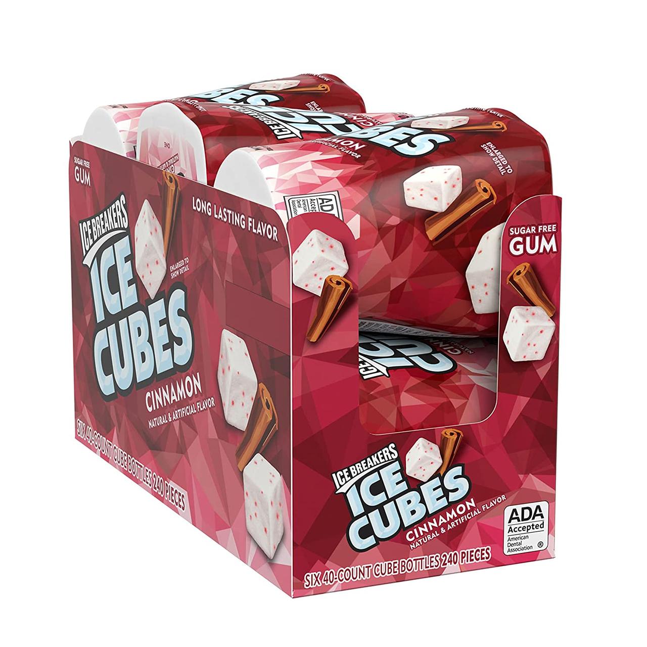 Блок жуйок ICE BREAKERS ICE CUBES Кориця (6 банок по 40 кубиків)