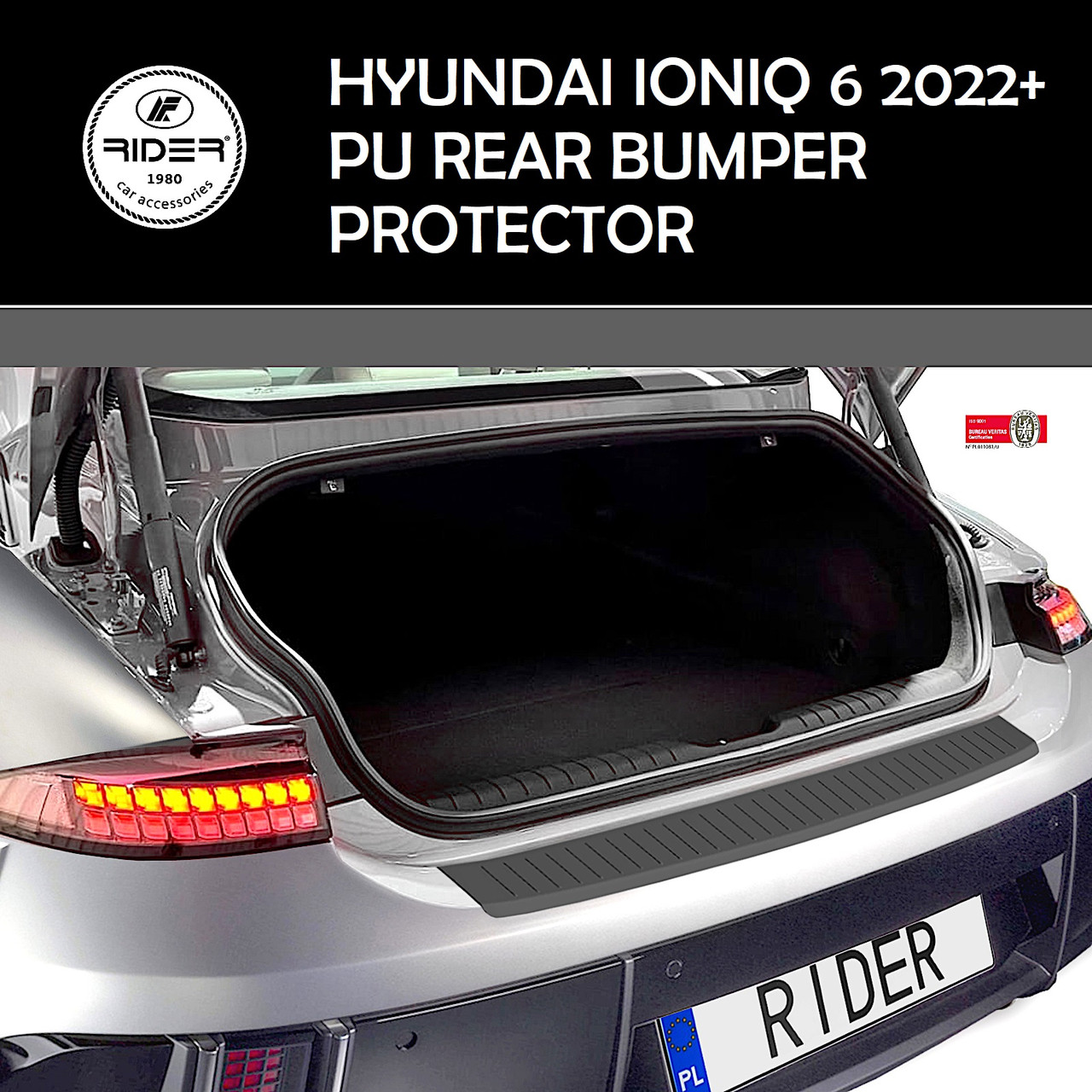 Захисна накладка на задній бампер для Hyundai Ioniq 6 2022+