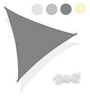 Тент-парус тіньовий 3 x 3 x 3 м Springos трикутний для будинку саду туризму Графітовий