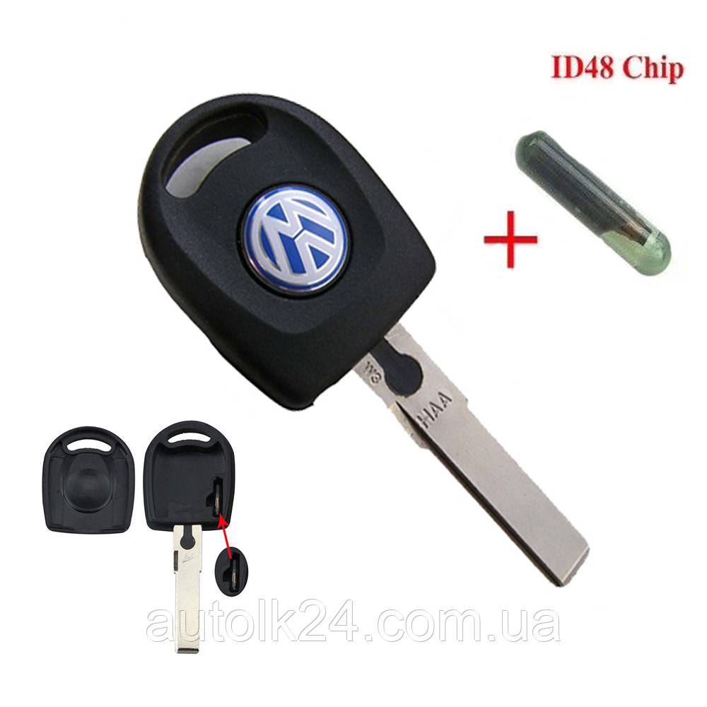 Ключ для Volkswagen з чіпом ID48