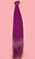 Лялькова перука, пряме волосся, колір Фуксія (№39), довжина 25 см