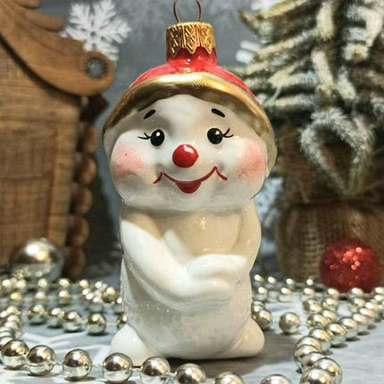 Снеговик в шапке с фонариком     (мини), фото 1