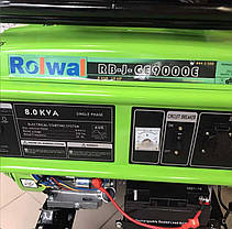 Генератор бензин 220В, 7кВт-8кВт, ProfiRolwal RB-J-GE-9000E, елстартер, фото 5