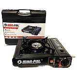 Портативна газова плита туристична Mar-Pol + 6 балонів, фото 4