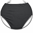 Труси жіночі бавовняні 58 висока посадка чорні Anisse, фото 4