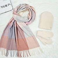 Комплект женский зимний ангоровый (шапка+шарф+варежки) ODYSSEY 56-58 см разноцветный 12852 - 1285 - 4148