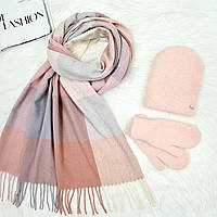 Комплект женский зимний ангоровый (шапка+шарф+варежки) ODYSSEY 56-58 см разноцветный 12849 - 12895 - 4141