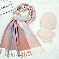 Комплект женский зимний ангоровый (шапка+шарф+варежки) ODYSSEY 56-58 см разноцветный 12824 - 1285 - 4134
