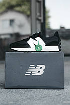 Кросівки New Balance 327 Black White / Нью Беланс 327 Чорні з Білим, фото 4