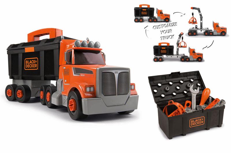 Ігровий набір Smoby Toys Black+Decker Вантажівка з інструментами, кейсом, краном та аксесуарами (360175)