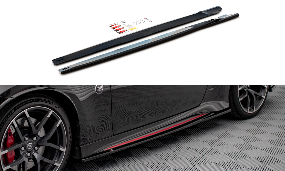 Пороги Nissan 370Z Nismo (14-20) тюнінг обвіс спідниця елерон (V2), фото 1