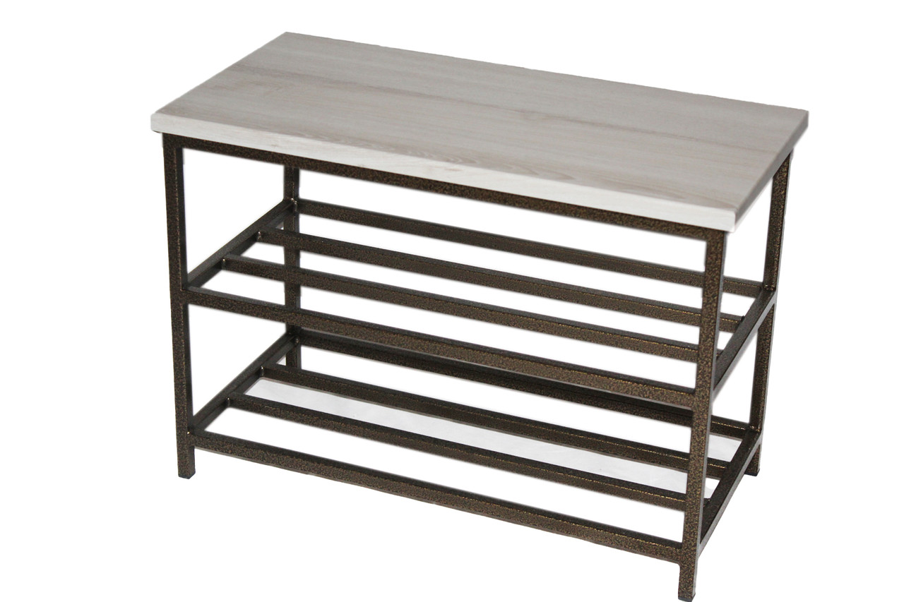 Банкетка в Прихожую с Полками 60 См в Стиле Лофт — Купить Недорого на ...