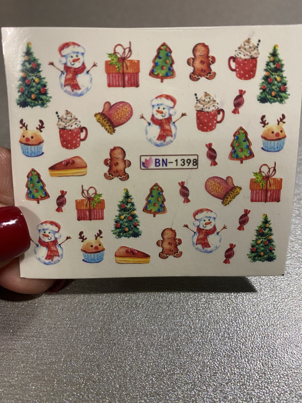 Слайдер-дизайн для нігтів (водні наклейки на нігті) BN-1398, фото 1