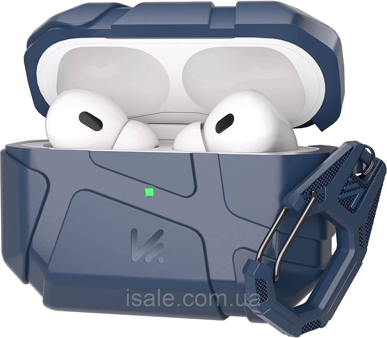 Чохол KMMIN для AirPods Pro 2, Чохол Rugged Чохол для AirPods Pro 2 у кольорі Midnight Blue, фото 1