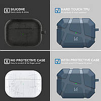 Чохол KMMIN для AirPods Pro 2, Чохол Rugged Чохол для AirPods Pro 2 у кольорі Midnight Blue, фото 9