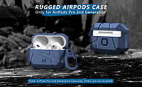 Чохол KMMIN для AirPods Pro 2, Чохол Rugged Чохол для AirPods Pro 2 у кольорі Midnight Blue, фото 5