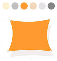 Тент-парус тіньовий 4 x 4 м Springos для будинку саду та туризму Помаранчевий