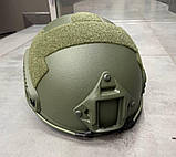 Шолом балістичний FAST ARAMID, колір Олива NIJ IIIa, розмір S-M, кріплення з регулюванням, бронешолом, фото 5