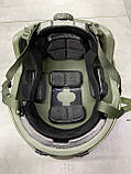 Шолом балістичний FAST ARAMID, колір Олива NIJ IIIa, розмір S-M, кріплення з регулюванням, бронешолом, фото 7