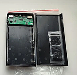 Powerbank 2 USB 6x18650 IN: Type-C+Micro USB/корпус Повербанка з ліхтариком чорний без батарей, фото 5