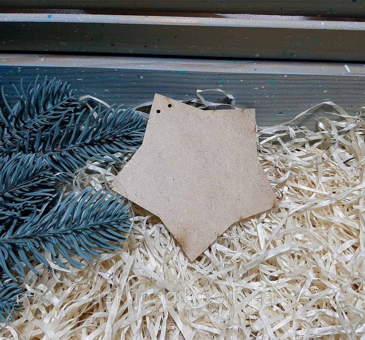 Підвіска для гірлянди Зірка 10см, мдф, фото 1