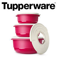 Tupperware набор чаш Профи 1л. 2л и 3.5л и дополнительная крышка с отверстием