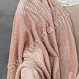 Плед Покривало мікрофібра "Бамбук" двоспальний євро 200х220 см Світлий Капучіно, фото 7