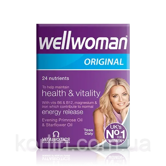 Wellwoman Original Vitabiotics Мультивітамінний комплекс для жінок 30 капсул Великобританія, фото 1