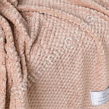 Плед Покривало мікрофібра "Бамбук" двоспальний євро 200х220 см Світлий Капучіно, фото 5