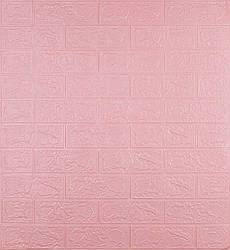 Самоклеюча декоративна 3D панель під рожеву цеглу 700x770x3 мм