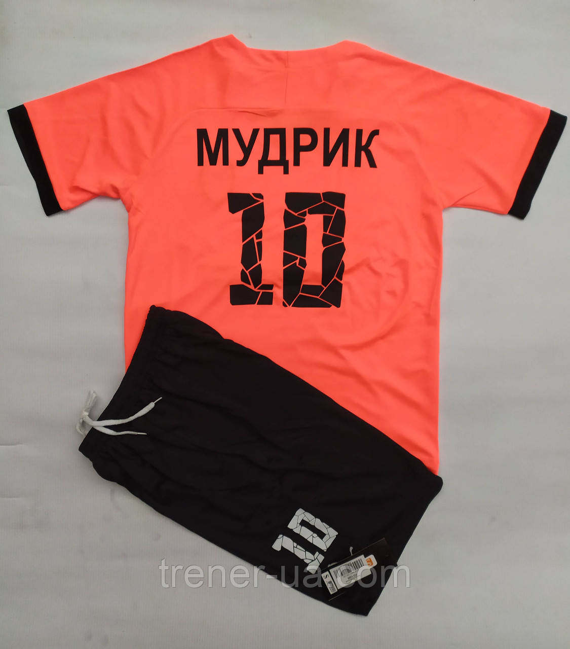 Футбольна форма дитяча Шахтар Мудрик 10 помаранчево-чорна/Shakhtar Mudryk 10/Mudryk футбольна форма дитяча